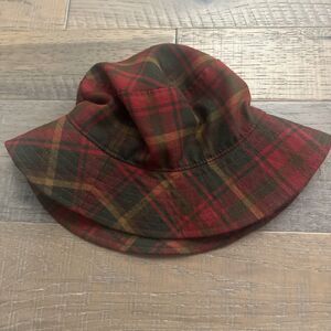Puffin Gear Tartan Bucket Hat XL Red Plaid 90s Canada Scottish UK